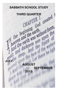 Church of God third quarter 2015 lesson book cover