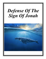 Defense Of The Sign Of Jonah cover